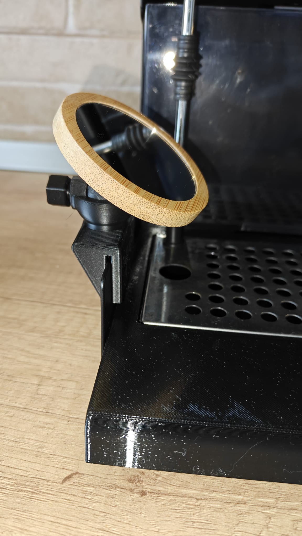 SICLab Adjustable Shot Mirror for Gaggia Classic | High-Visibility Espresso Workflow