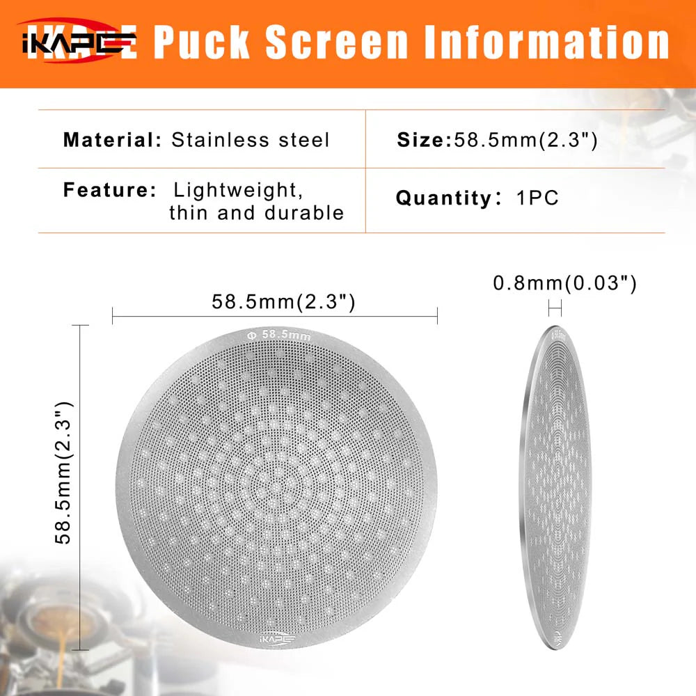 IKAPE V3 Puck Screen 0.8 mm – Sită Premium pentru Espresso