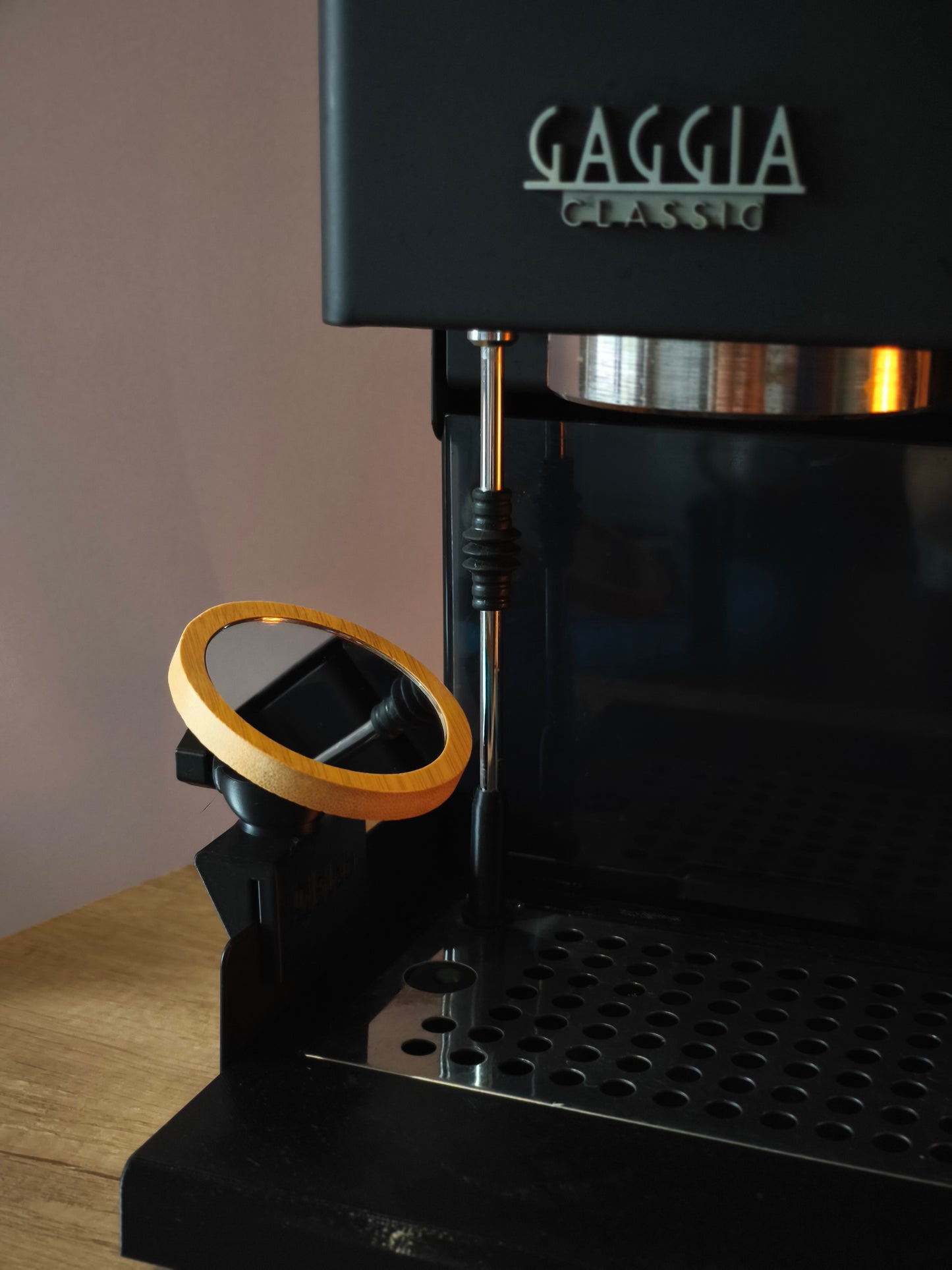 SICLab Adjustable Shot Mirror for Gaggia Classic | High-Visibility Espresso Workflow