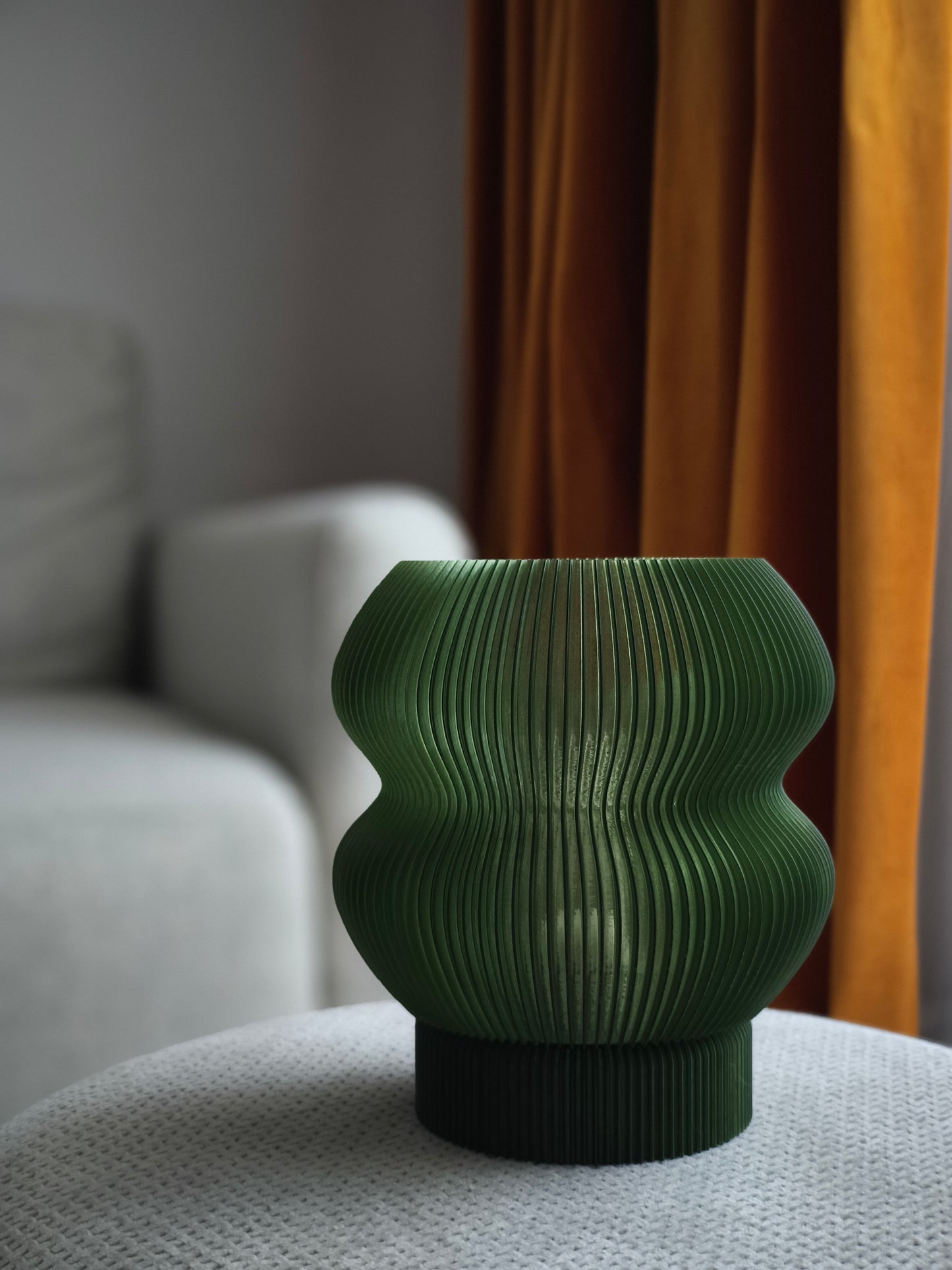 Lampă de masă imprimată 3D Aura Ripple | Iluminat ambiental modern