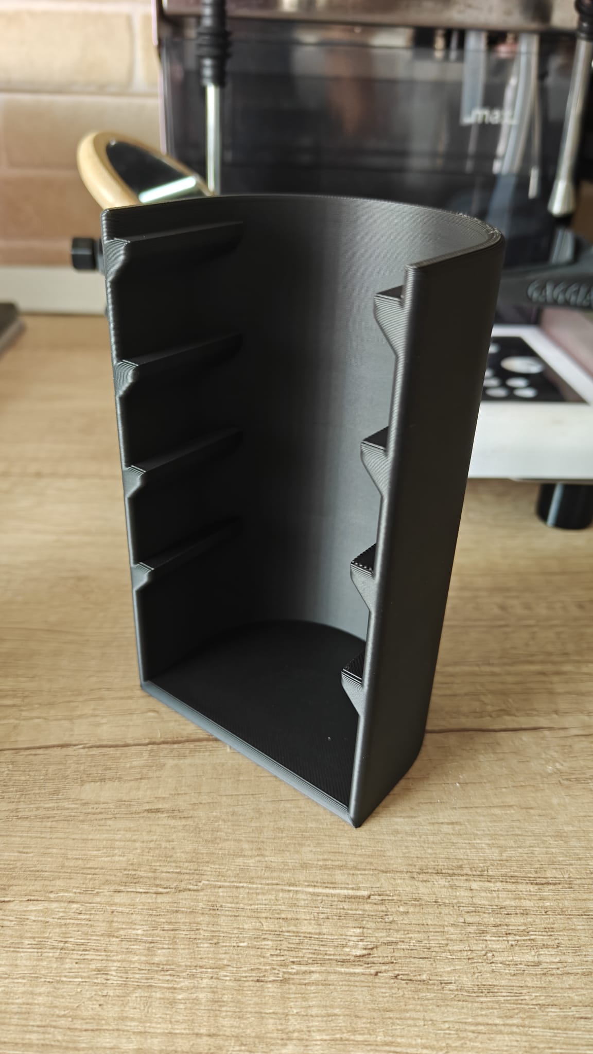 58mm / 58.5mm Portafilter Basket Holder – 4-Slot Vertical Organizer