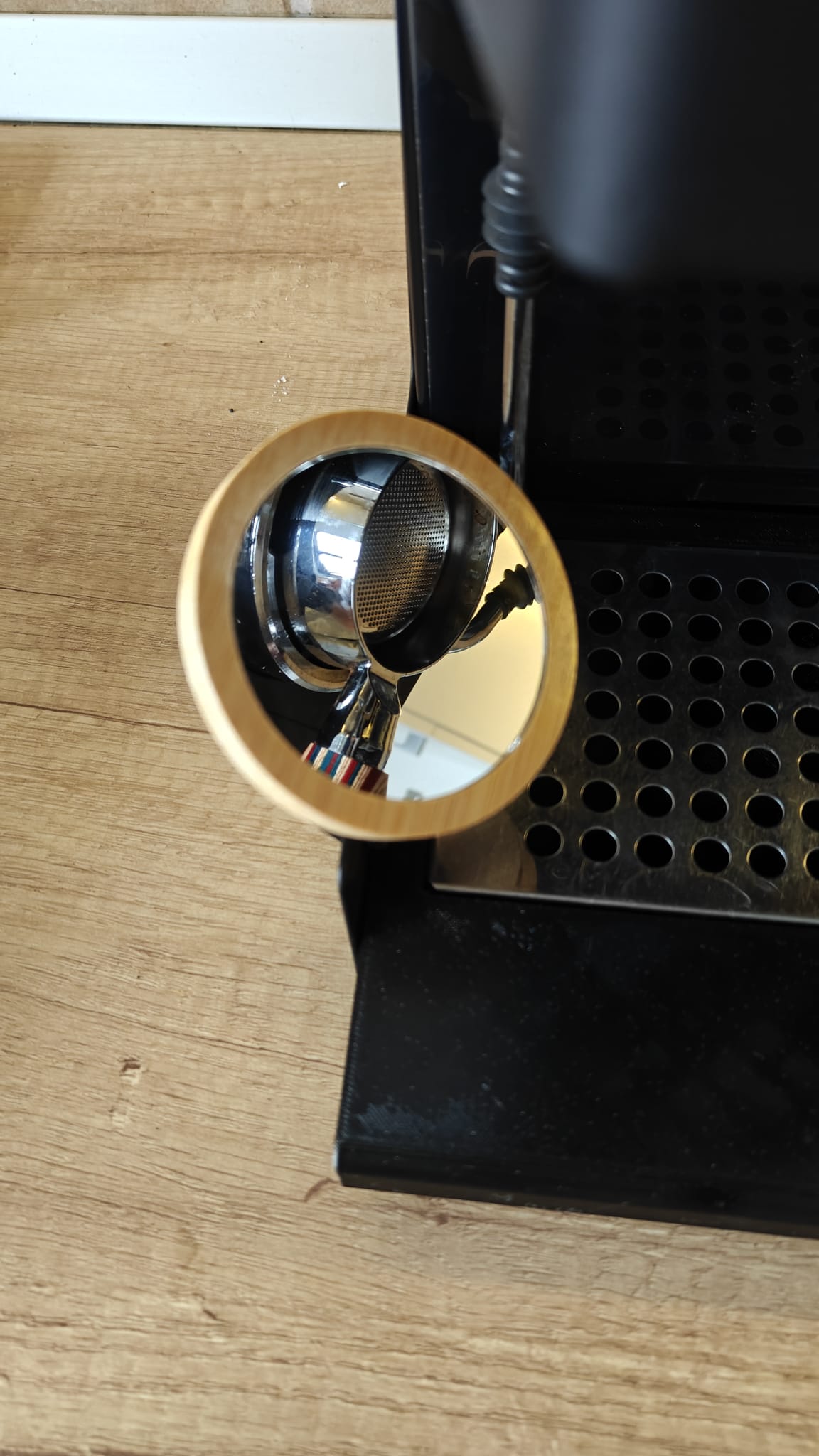 SICLab Adjustable Shot Mirror for Gaggia Classic | High-Visibility Espresso Workflow