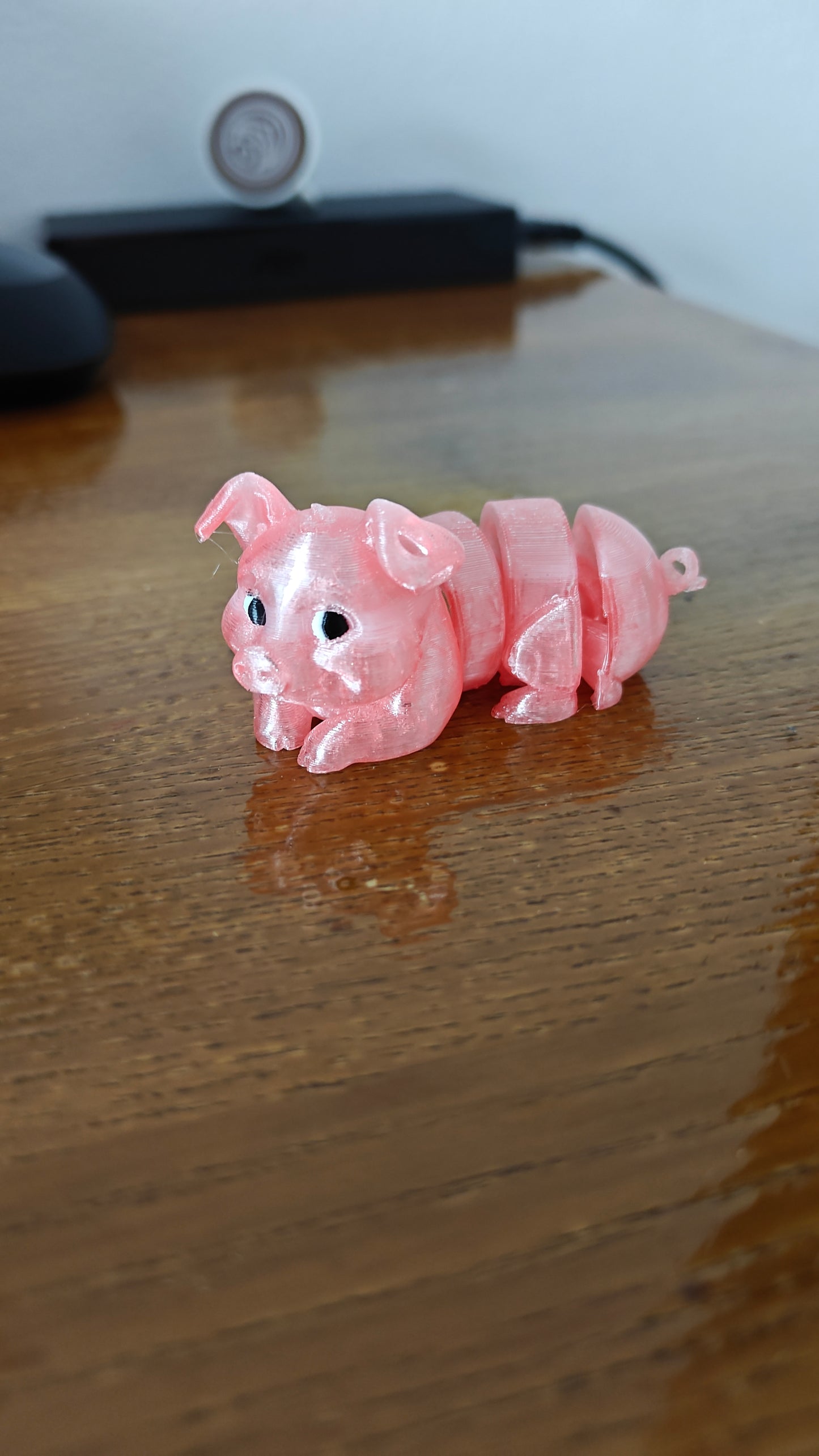 Breloc Porc Articulat / Jucărie Fidget – Purceluș Flexibil printat 3D, jucărie drăguță pentru birou 