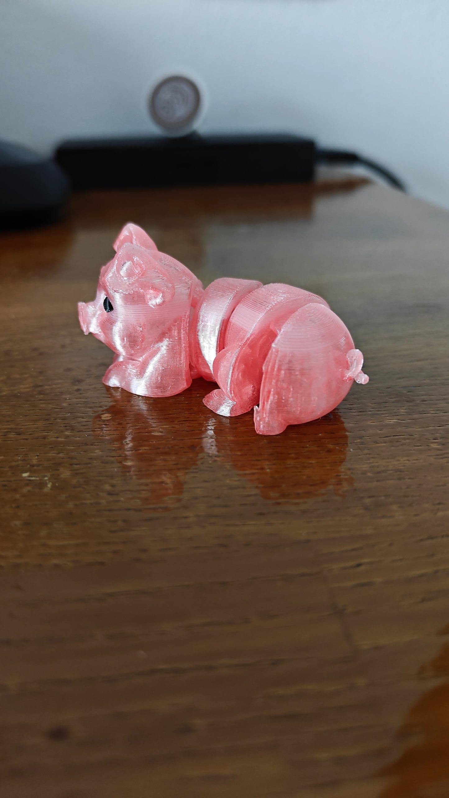 Breloc Porc Articulat / Jucărie Fidget – Purceluș Flexibil printat 3D, jucărie drăguță pentru birou 