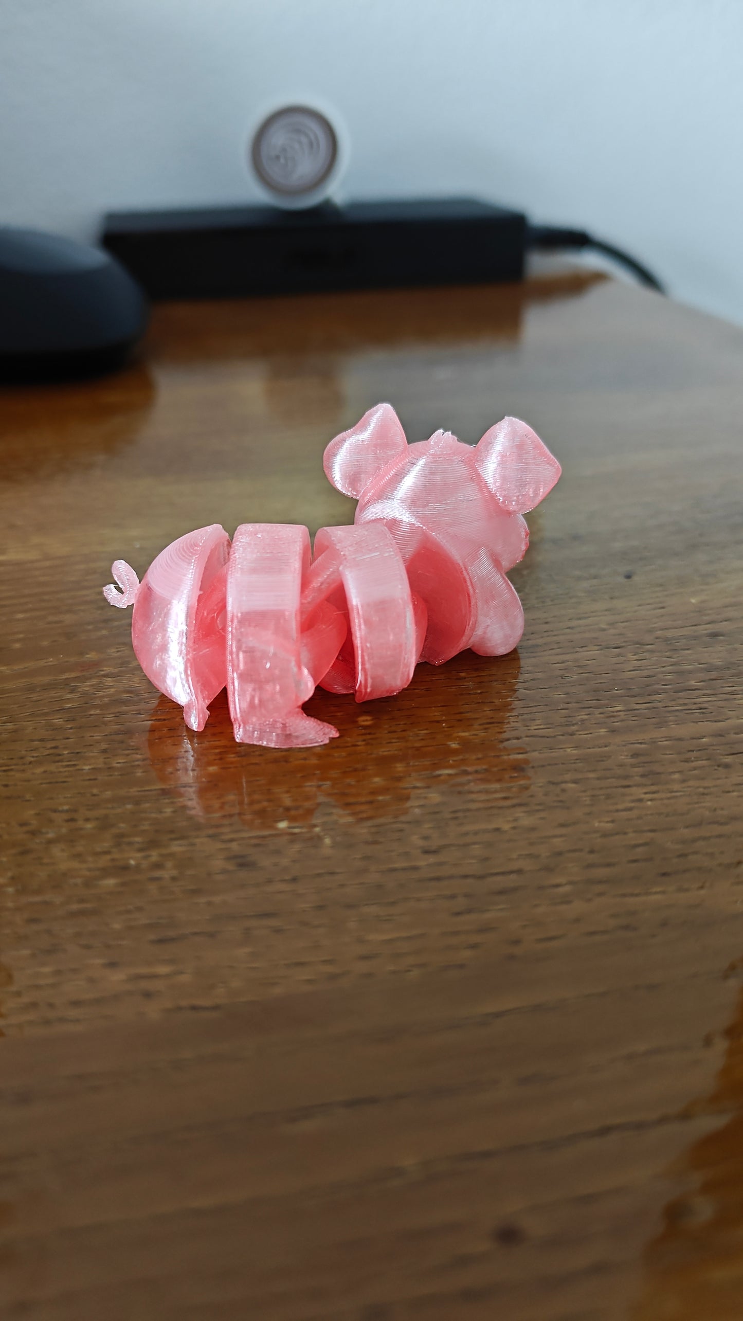 Breloc Porc Articulat / Jucărie Fidget – Purceluș Flexibil printat 3D, jucărie drăguță pentru birou 