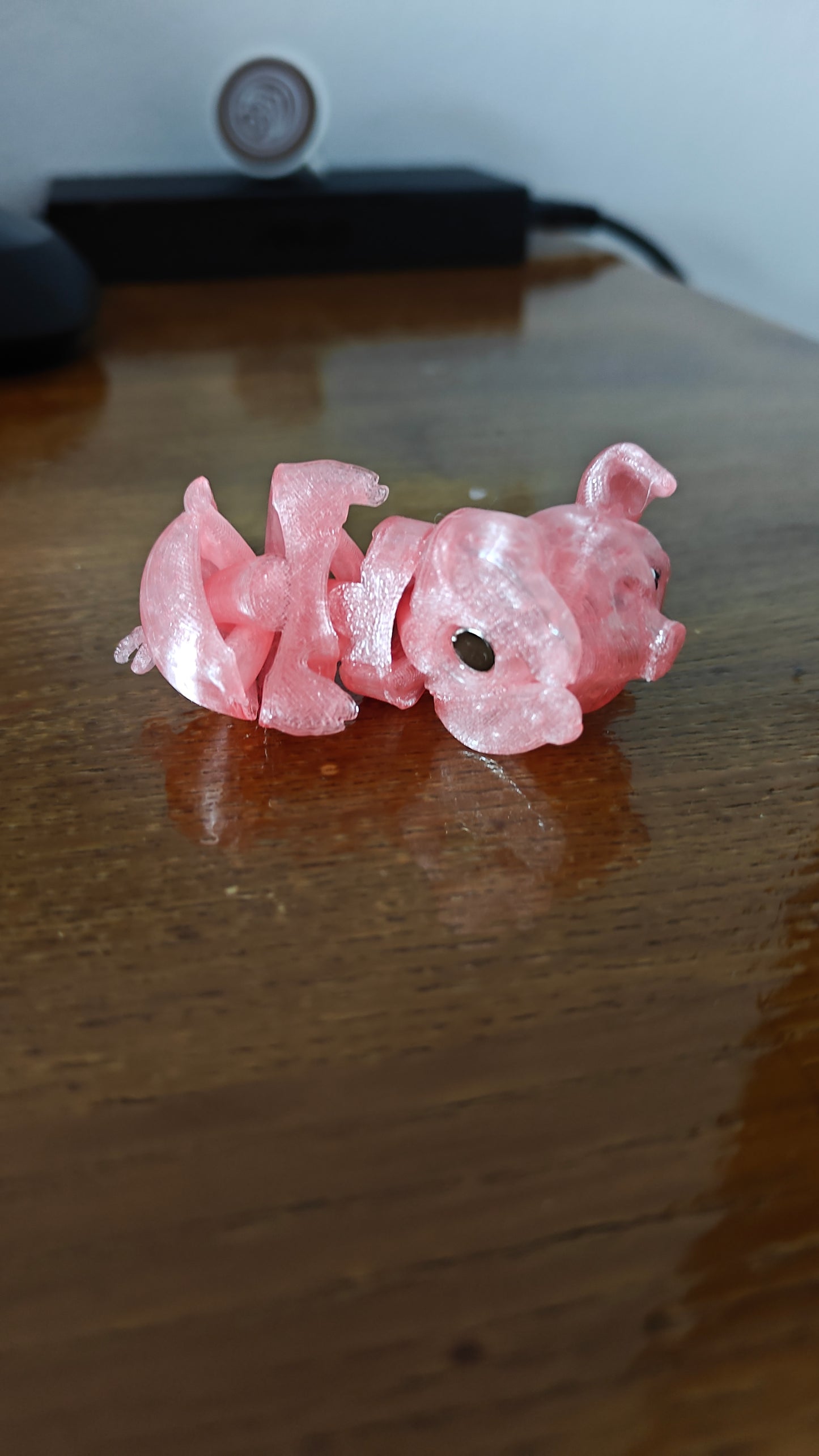 Breloc Porc Articulat / Jucărie Fidget – Purceluș Flexibil printat 3D, jucărie drăguță pentru birou 