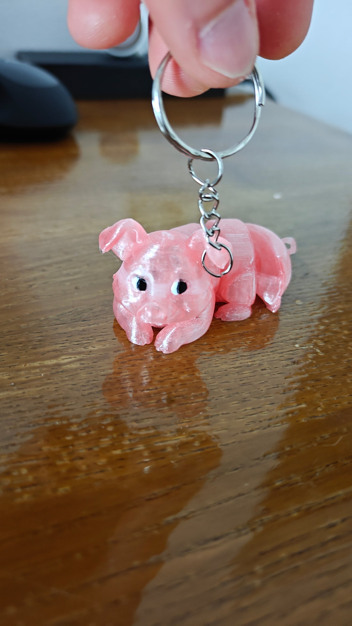 Breloc Porc Articulat / Jucărie Fidget – Purceluș Flexibil printat 3D, jucărie drăguță pentru birou 